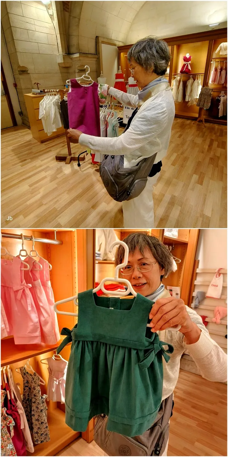 【沒進大門卻逛了拱柱穹頂的售店！老婆也只對小女孩的衣服有興趣，看有没適合萬萬的。】