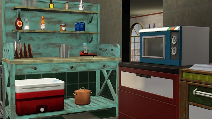 我很想有個出菜區，或者簡單倒杯水的地方，便放了這個架子。