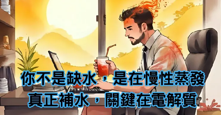 你不是缺水,是在慢性蒸發:真正補水,關鍵在電解質