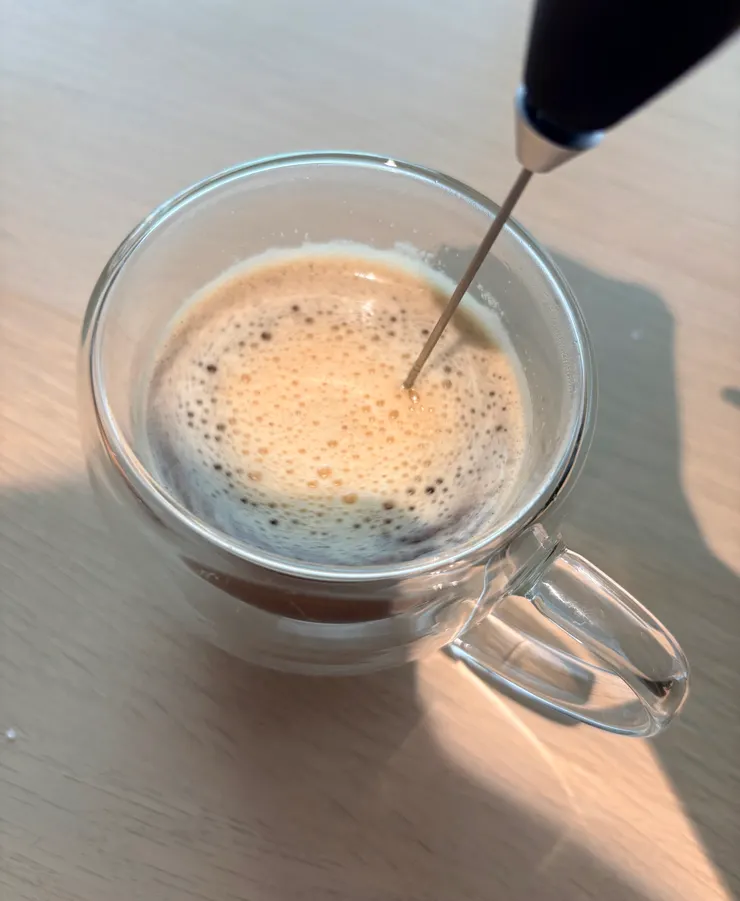 打出類似奶泡的狀態