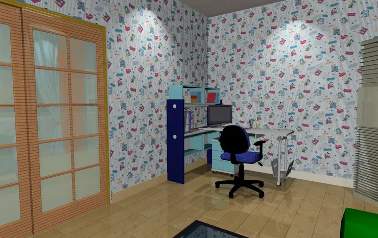 我很喜歡這種L形,有很多架子的書桌,可以放很多文具用品。我將來也要買一張。