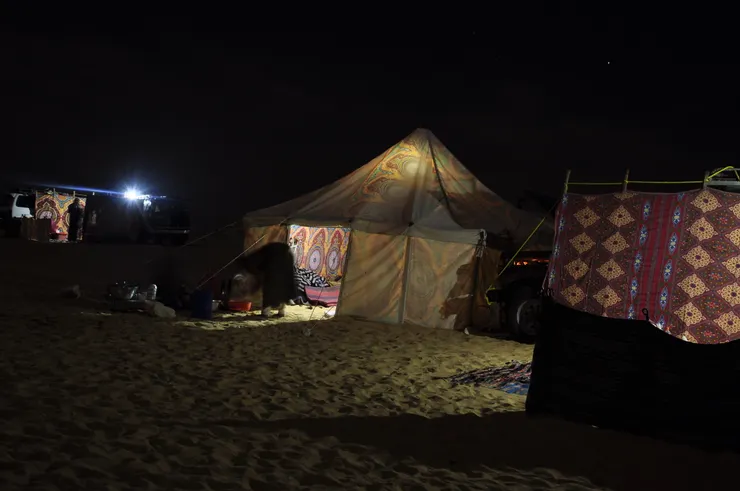 導遊們搭建的臨時廚房