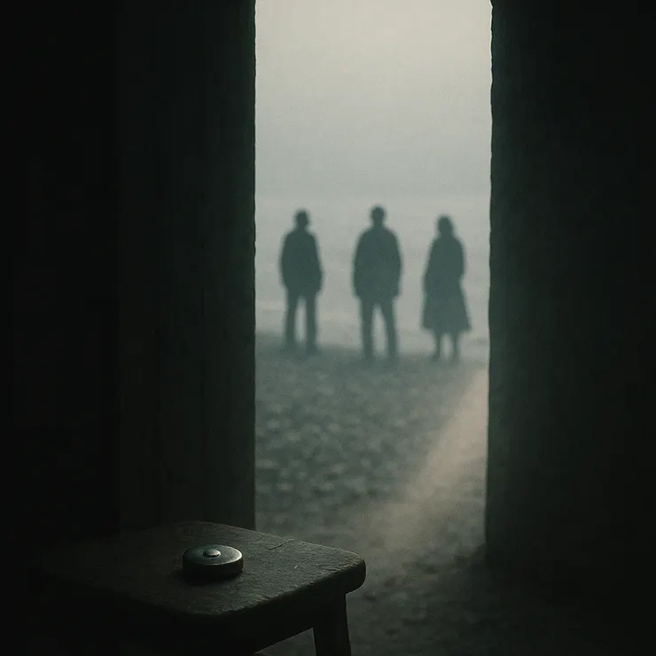 有人說「借了一下」，門縫的光也暫時借了笑意。