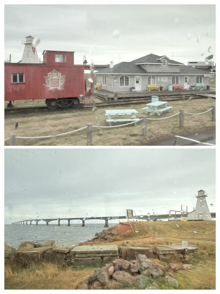 到達海洋鐵路歷史公園飄著雨