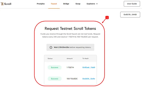 Scroll｜連V神都在推文的一條公鏈 Scroll Testnet 操作指南/使用教學