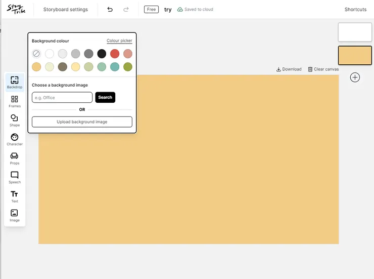 第一個選項可以選擇背景色