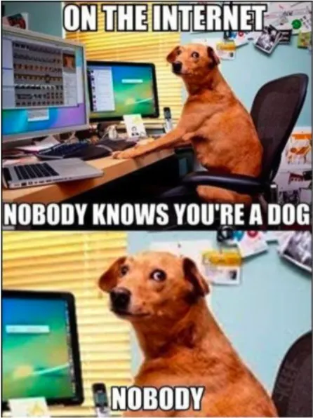 在網路世界中沒人知道誰是狗...