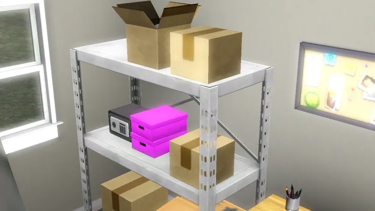 記得店裏有員工辦公室嗎？這裏是員工休息和處理文書的地方，也有雜物架。