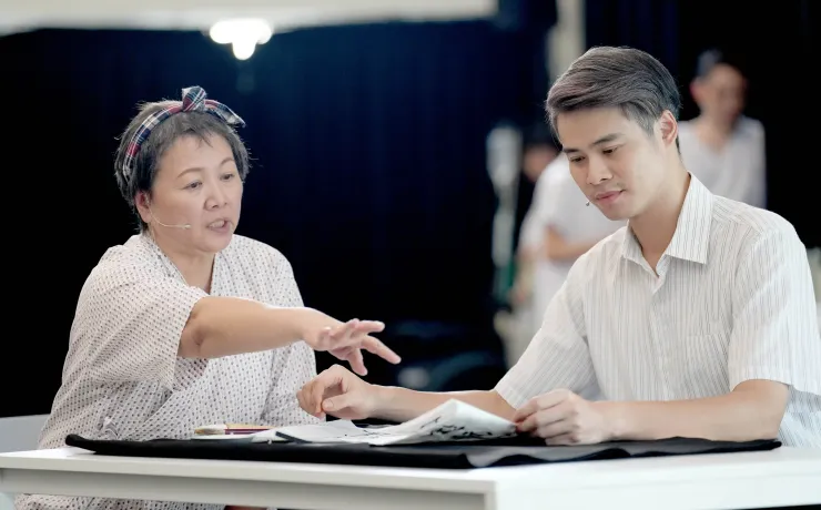 左為主角王琄 右為導演吳定謙 攝影：張大魯