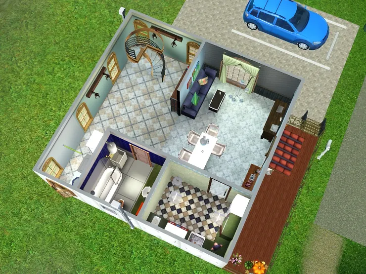 面積雖然不大，但每個部份都恰到好處，是一家人相聚和活動的空間。