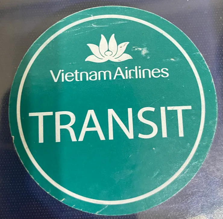 越南航空的轉機貼紙