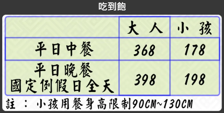 △養素庭迴轉火車蔬食火鍋價目表(圖片來源:官網)