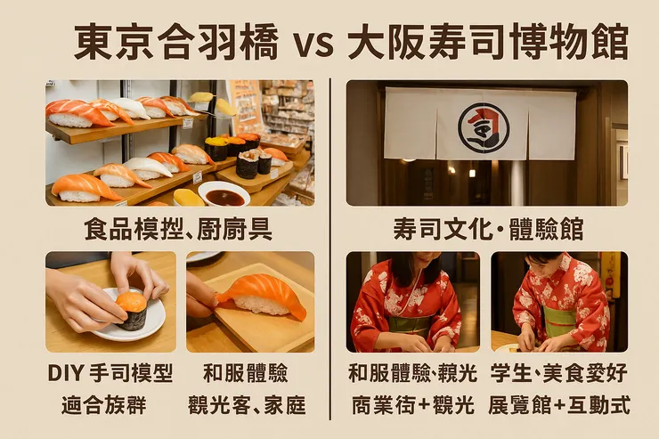 東京合羽橋VS大阪壽司博物館