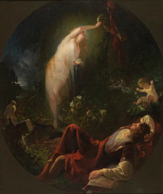 The Poet's Dream. by Emanuel Gottlieb Leutze, 1840