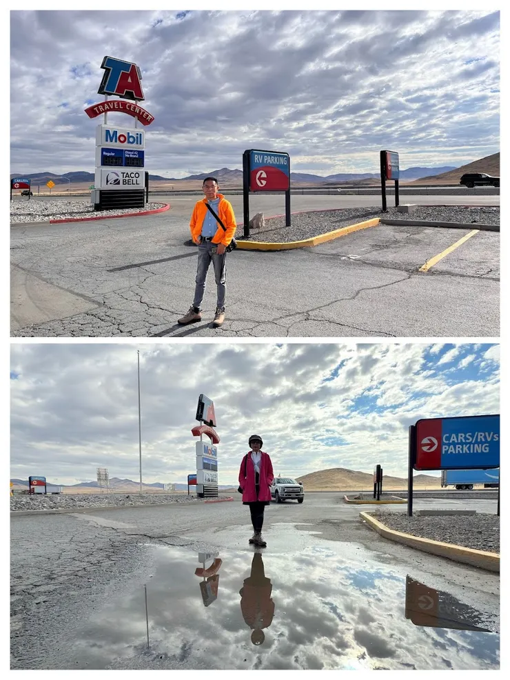 第一個休息站玩倒影