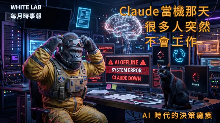 Claude 當機那天，很多人才發現：自己把工作交給 AI 的同時，也把思考力一起外包了。
