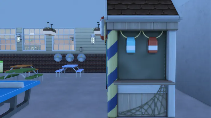 攤檔側邊也有立食位置，佔不到好位或趕忙的師生只好在這裏迅速解決午餐了。