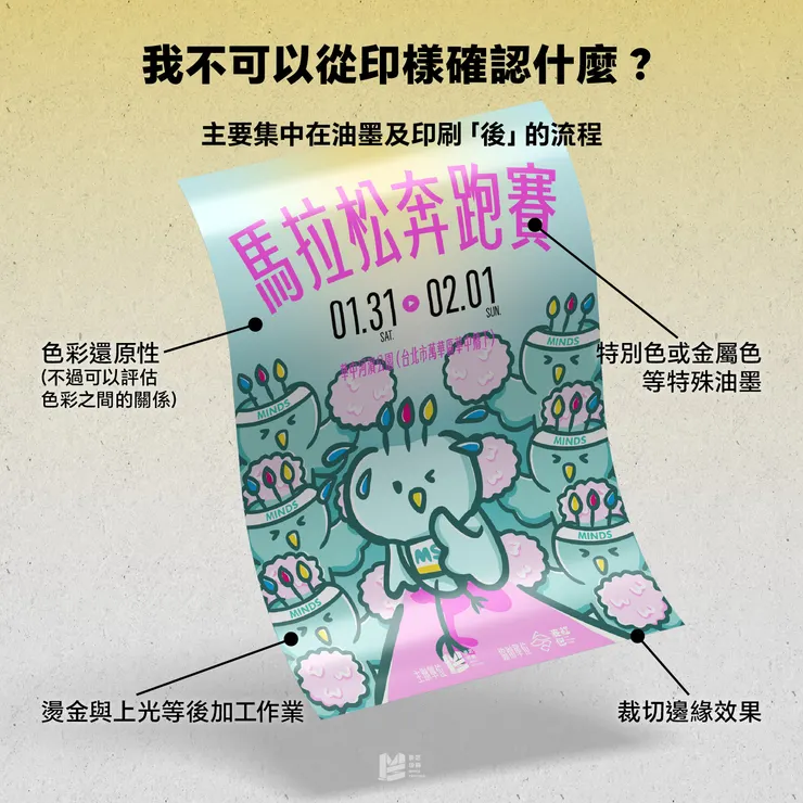 印樣 ≠ 印刷品：印樣的正確判讀方式 - 我不可以從印樣確認什麼？