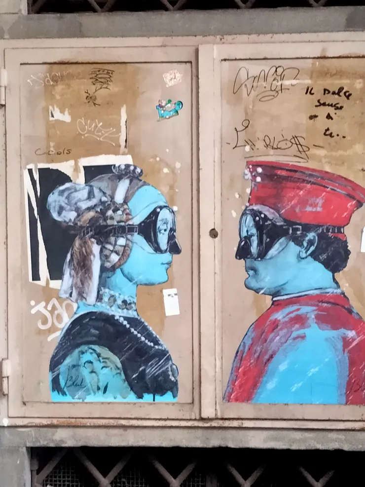 但丁故居附近的巷弄中發現的塗鴨