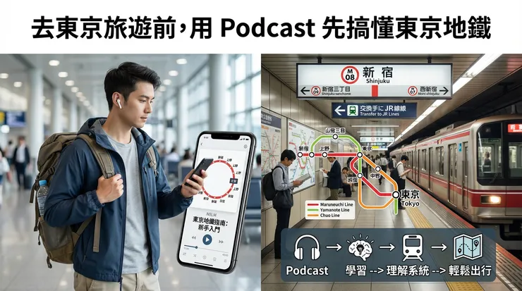 東京地鐵Podcast學習示意圖