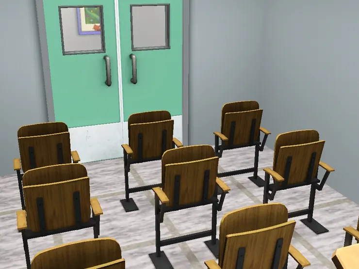 這樣看下去，這些椅子很像一個個小孩子。