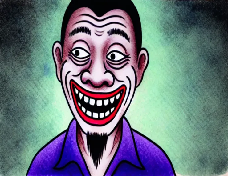 ai產生，「莫名的笑」示意圖。