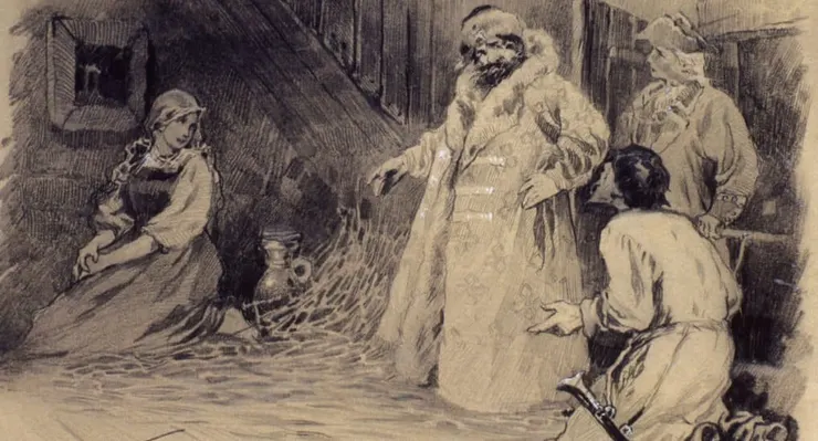 米哈伊爾・涅斯特羅夫為《上尉的女兒》繪製的插圖。