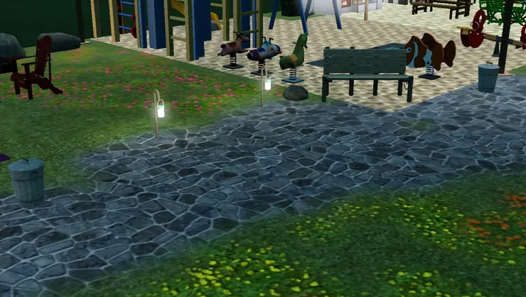 我沒有只用高高的街燈,用些細小而特別的燈具也別有一番情趣。