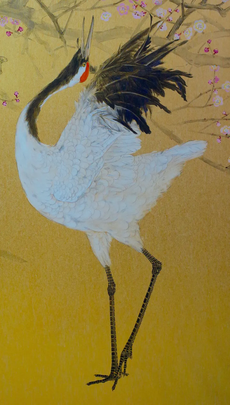 〈日喧〉局部－鶴