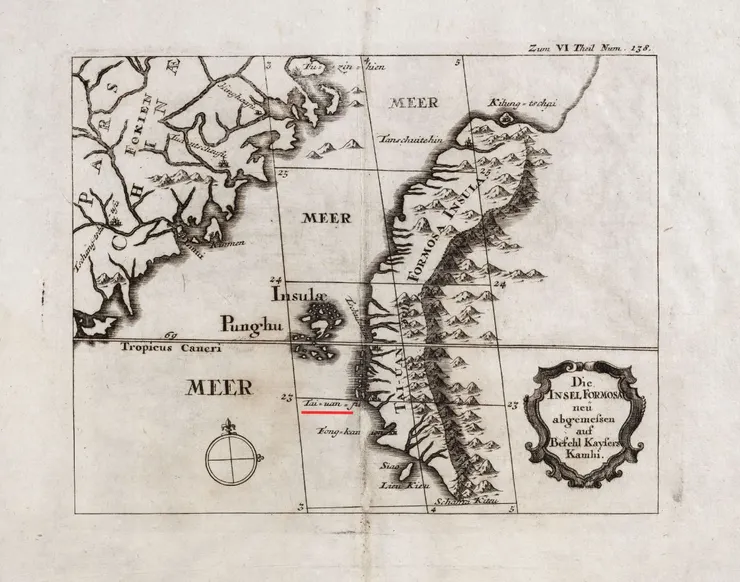 Die Insel Formosa neü abgemessen auf Befehl Kaysers Kamhi