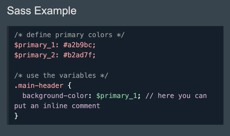 sass 程式碼範例