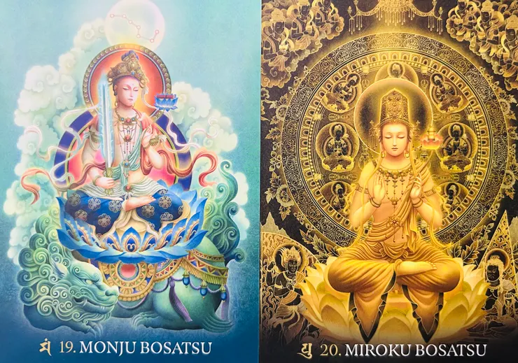 圖左：文殊菩薩、圖右：彌勒菩薩