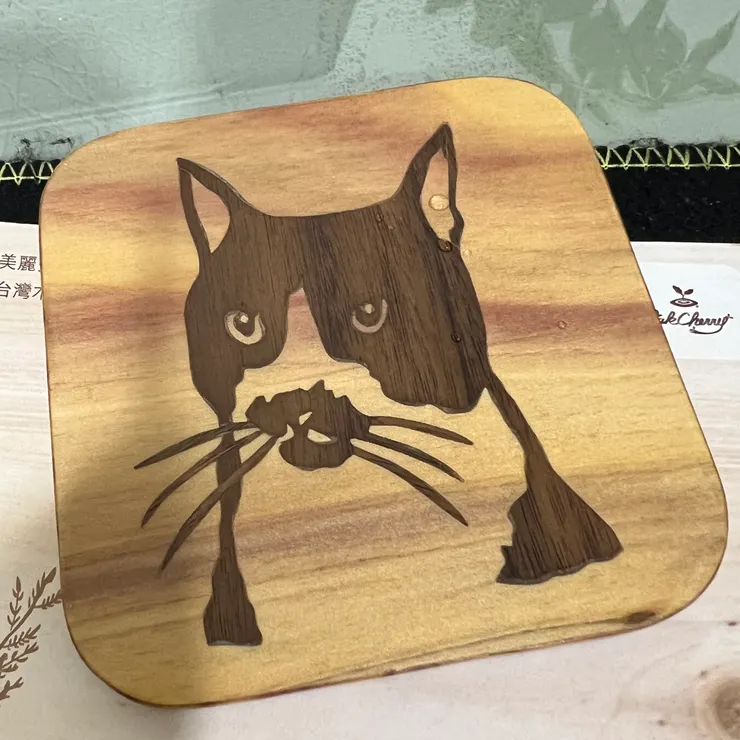 Tina私心買了一個奶牛貓的杯墊🤣