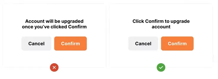 使用主動語氣，非被動語氣