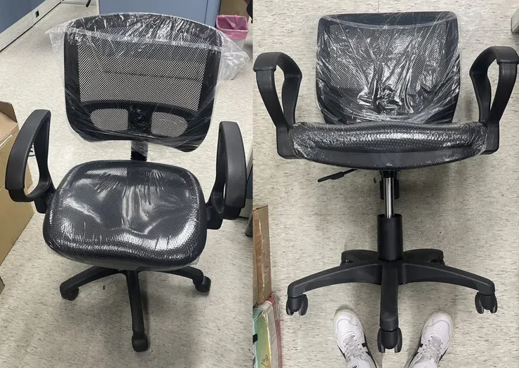 客戶購買新椅子坐高太低，更換行程較長的氣壓棒