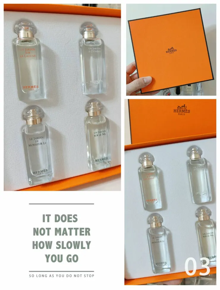 花園系列的香氣，走的是多細膩輕柔路線。 ( 橘色盒子一定要留下 : D )