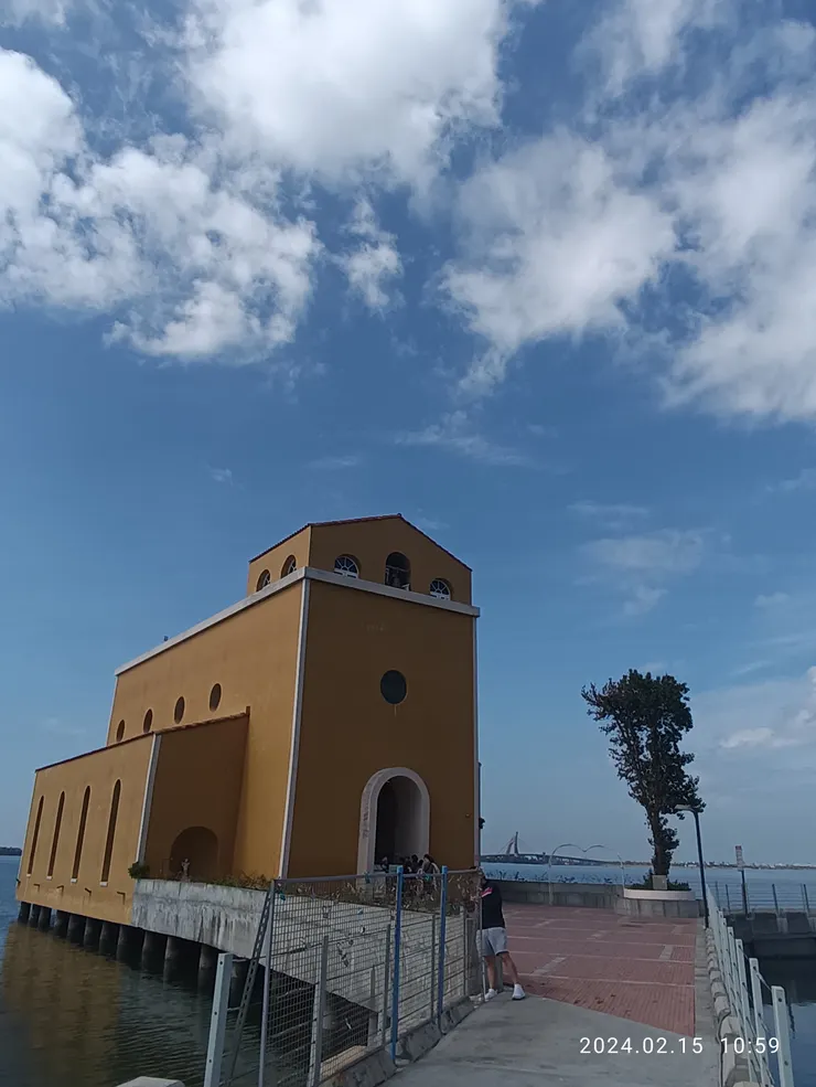 海上教堂，自拍攝