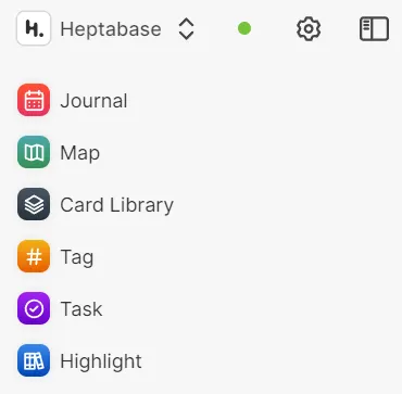 Heptabase 功能欄位