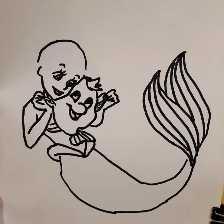 描繪喜歡的人物，但是要變成光頭XDD