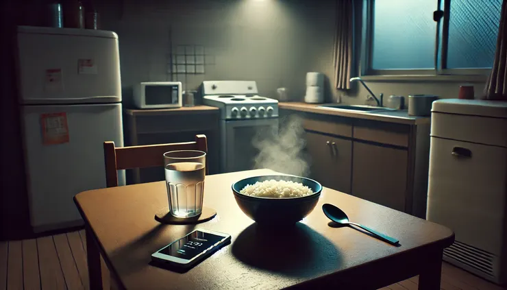 我關掉 App，也沒開群組，只是打開電鍋蒸飯，慢慢吃完一頓晚餐。