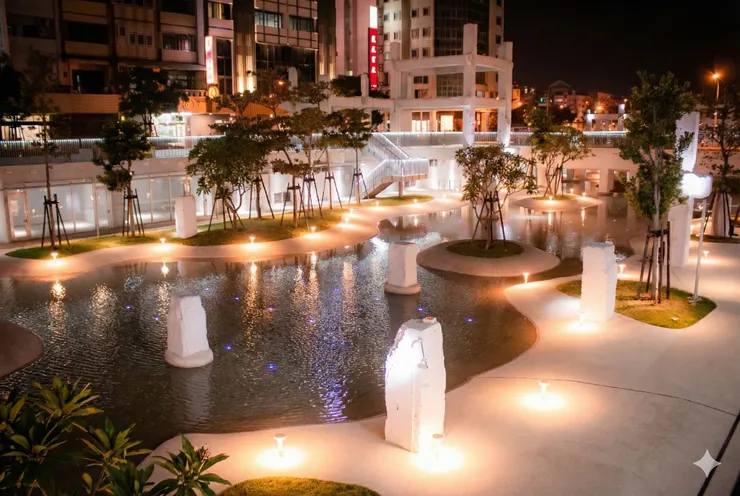 中國城遺構已改建為臺南河樂廣場，現為熱門景點。