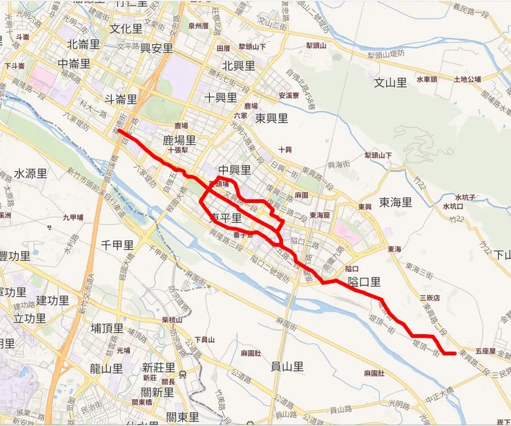 三圳流域圖(取自geogle)