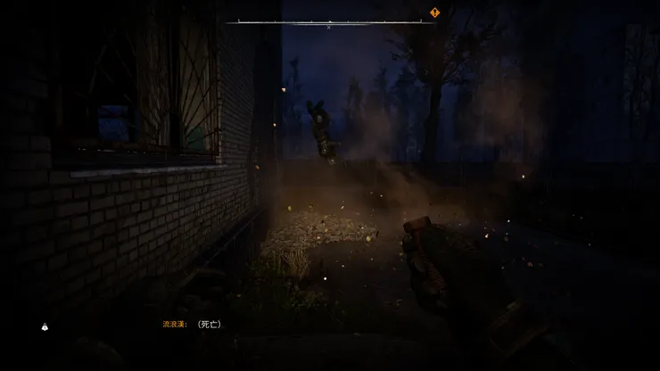 路過的隊友不小心踩進異常點，然後下一個瞬間是整個屍爆和慘叫，在遊戲裡面的設計是變異動物和人類NPC都會在路徑上避開這類異常點，但這種旋風的或是火類型的異常點因為觸發範圍比較沒有明顯距離判定，所以比較容易中獎。