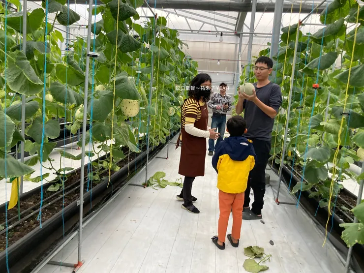 我們也賺到了一場免費的洋香瓜導覽。