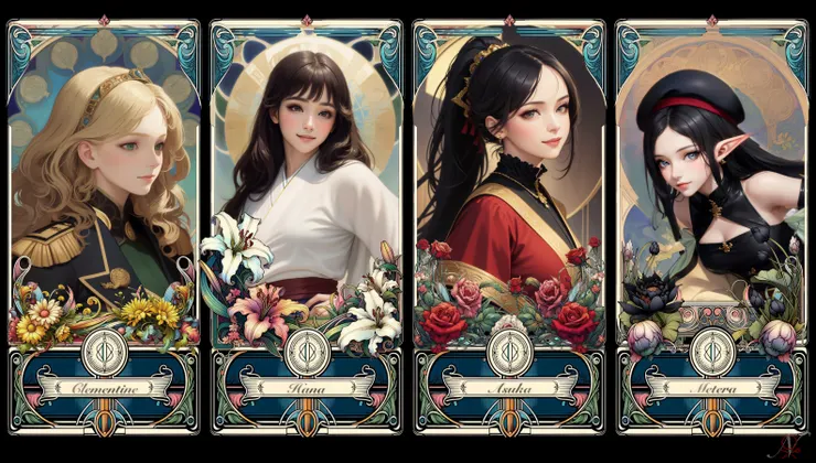 四美圖：克蕾曼婷、哈娜、阿速卡、梅黛拉