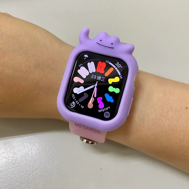 廣受好評的百變怪錶框和錶帶，特別挑選了俏皮的錶面搭配，頗有兒童玩具手錶之感，我就看我可以裝年輕到什麼地步^____^