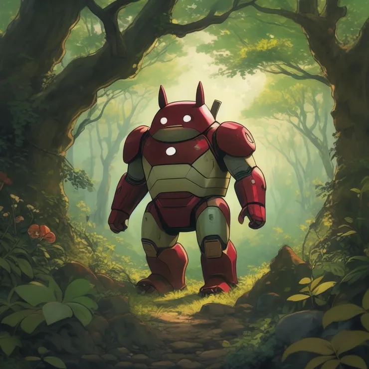 AI生成圖：鋼鐵人龍貓化Q版