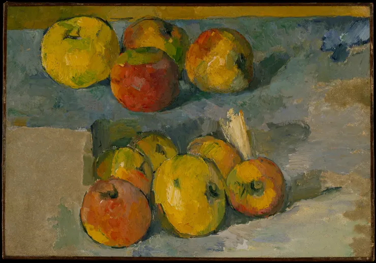 圖6 Paul Cézanne,&nbsp;Apples, oil on canvas, 22.9x33cm, 1878-1879, The Metropolitan Museum of Art.