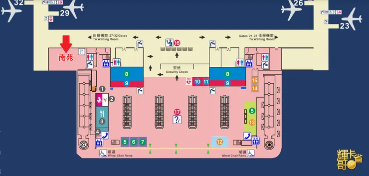 高雄小港機場南苑貴賓室位置圖
