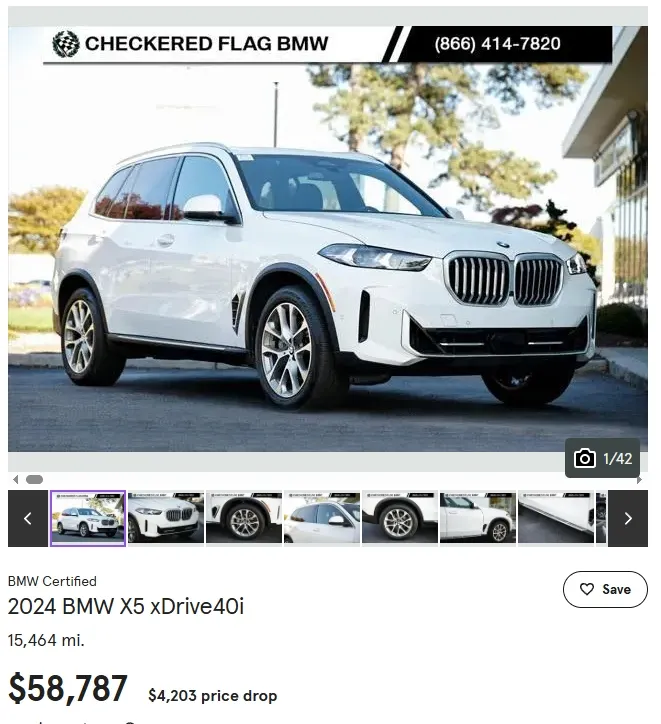 2024 BMW X5 xDrive40i CPO價格